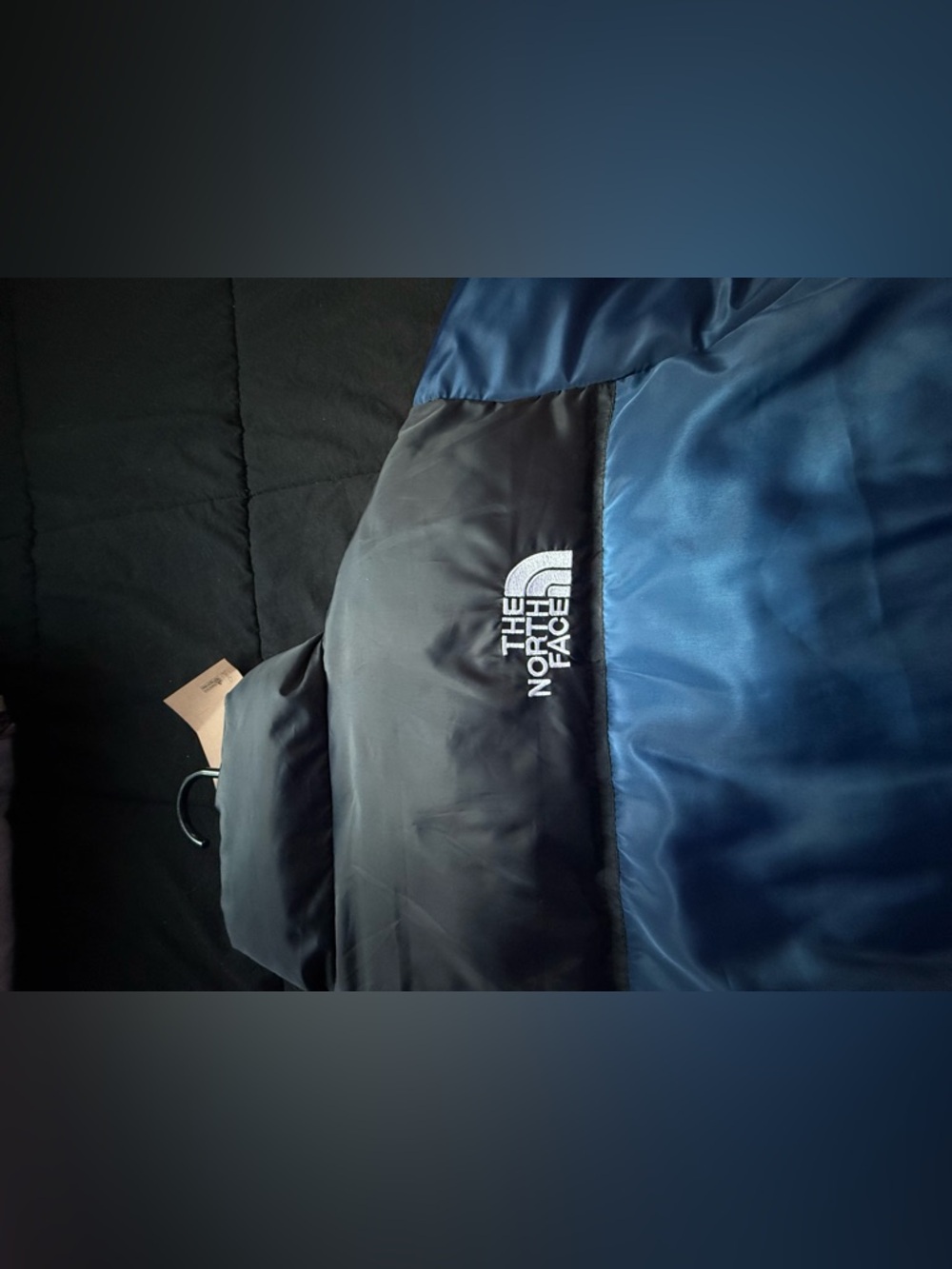 The North Face Blue and Black Puffer Jacket - Picture 8 of 8